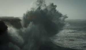 Huge storm waves in Sagres Portugal